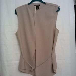 White House Black Market Ladies Tan Vest size 12